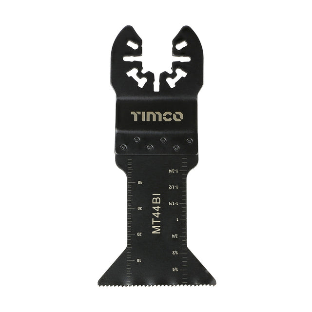 This is an image of Timco - Premium Multi-Tool Blades - Straight - For Wood/Metal 44mm (1 Each Blister Pack) MT44BI