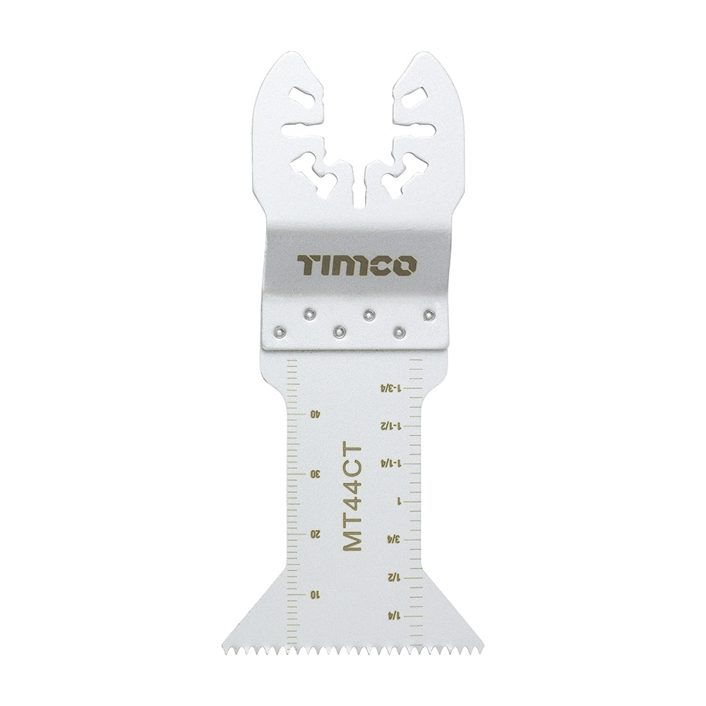 This is an image of Timco - Multi-Tool Blades - Straight Coarse - For Wood 44mm (1 Each Blister Pack) MT44CT