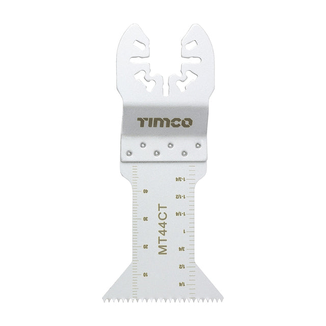 This is an image of Timco - Multi-Tool Blades - Straight Coarse - For Wood 44mm (1 Each Blister Pack) MT44CT