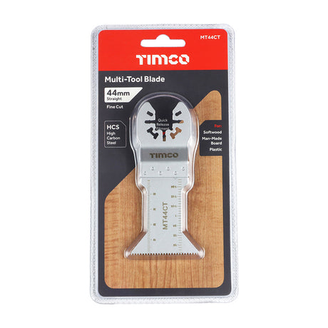 This is an image of Timco - Multi-Tool Blades - Straight Coarse - For Wood 44mm (1 Each Blister Pack) MT44CT