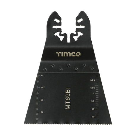 This is an image of Timco - Premium Multi-Tool Blade - Straight - For Wood/Metal 69mm (1 Each Blister Pack) MT69BI