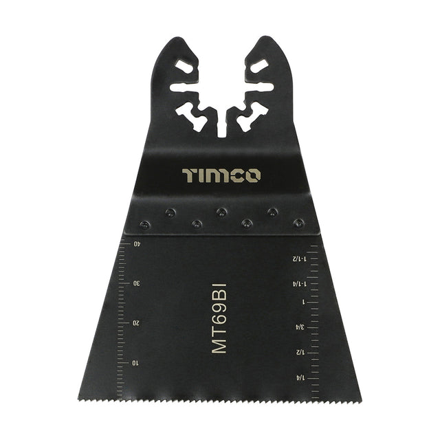 This is an image of Timco - Premium Multi-Tool Blade - Straight - For Wood/Metal 69mm (1 Each Blister Pack) MT69BI