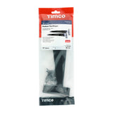 This is an image of Timco - Pair of Medium Tee Hinges - Black 10" (1 Pairs TIMbag) MTH10B