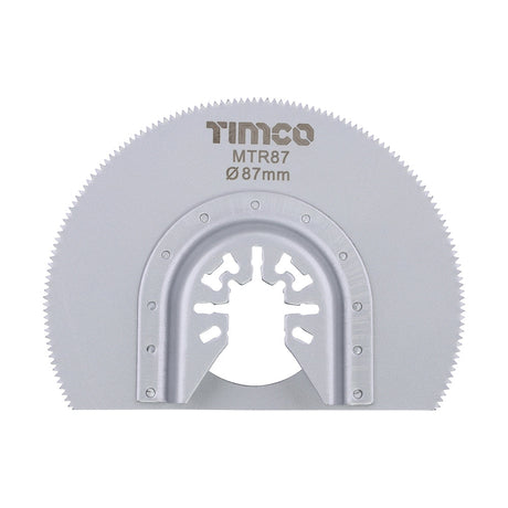This is an image of Timco - Multi-Tool Blade - Radial - For Wood Dia. 87mm (1 Each Blister Pack) MTR87