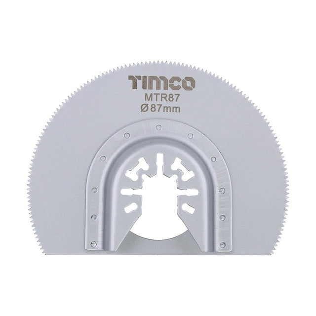 This is an image of Timco - Multi-Tool Blade - Radial - For Wood Dia. 87mm (1 Each Blister Pack) MTR87