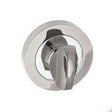 Quality image of Mediterranean WC Turn and Release on Round Rose - Satin Chrome/Polished Chrome | Sku. mwcscpc | available from Trade Door Handles.