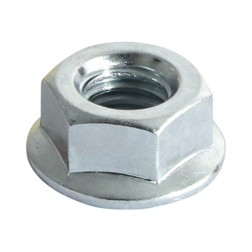 This is an image of Timco - Hex Serrated Flange Nuts - Zinc M16 - (100 PCS Box) NF16Z