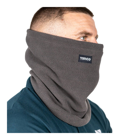 This is an image of Timco - Fleece Neck Warmer One Size (1 Each Bag) NWGREY