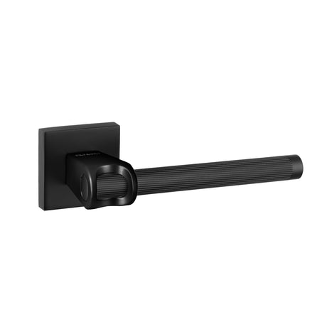 Quality image of Oro & Oro Aria Lever Door Handle on Square Rose - Matt Black | Sku. o10015emb | available from Trade Door Handles.
