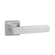 Quality image of Oro & Oro Galassia Lever Door Handle on Square Rose - Satin Chrome | Sku. o10815esc | available from Trade Door Handles.