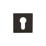 Quality image of Oro & Oro Euro Escutcheons on Square Rose - Matt Black | Sku. o15eemb | available from Trade Door Handles.