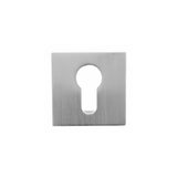 Quality image of Oro & Oro Euro Escutcheons on Square Rose - Satin Chrome | Sku. o15eesc | available from Trade Door Handles.