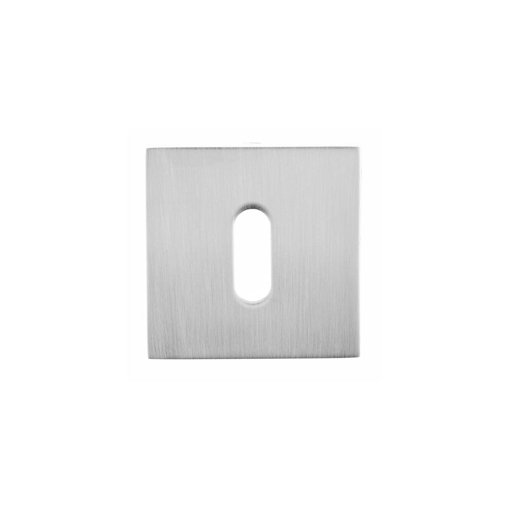 Quality image of Oro & Oro Key Escutcheons on Square Rose - Satin Chrome | Sku. o15eksc | available from Trade Door Handles.