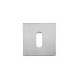 Quality image of Oro & Oro Key Escutcheons on Square Rose - Satin Chrome | Sku. o15eksc | available from Trade Door Handles.