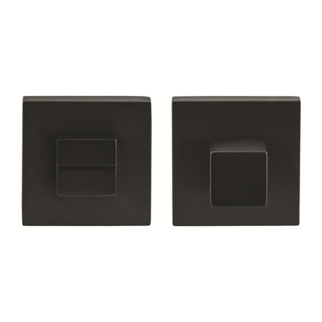 Quality image of Oro & Oro WC Turn and Release on Square Rose - Matt Black | Sku. o31wc15emb | available from Trade Door Handles.