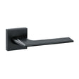 Quality image of Oro & Oro Unica Lever Door Handle on Square Rose - Matt Black | Sku. o6515emb | available from Trade Door Handles.