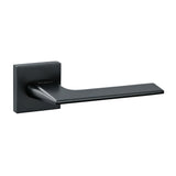Quality image of Oro & Oro Unica Lever Door Handle on Square Rose - Matt Black | Sku. o6515emb | available from Trade Door Handles.