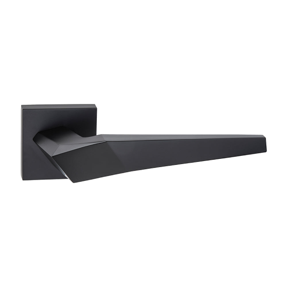 Quality image of Oro & Oro Skywalker Lever Door Handle on Square Rose - Matt Black | Sku. o8015emb | available from Trade Door Handles.