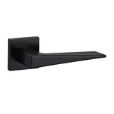 Quality image of Oro & Oro Ivy Lever Door Handle on Square Rose - Matt Black | Sku. o9615emb | available from Trade Door Handles.