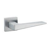 Quality image of Oro & Oro Ivy Lever Door Handle on Square Rose - Satin Chrome | Sku. o9615esc | available from Trade Door Handles.