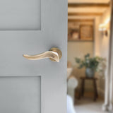 Quality image of Old English Oxford Door Handle Pack (3 Lever Lock Set - 2.5" CE Sashlock, 4" Slim Knuckle Hinges x2) - Matt Antique Brass | Sku. adpoe144mab18 | available from Trade Door Handles.