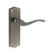 Quality image of Old English Warwick Latch Lever Door Handle on Backplate - Matt Antique Brass | Sku. oe178lmab | available from Trade Door Handles.