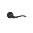 Quality image of Old English Warwick Lever Door Handle on Round Rose - Matt Black | Sku. oe178mb | available from Trade Door Handles.