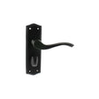 Quality image of Old English Warwick WC Lever Door Handle on Backplate - Matt Black | Sku. oe178wcmb | available from Trade Door Handles.