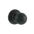 Quality image of Old English Ripon Solid Brass Reeded Mortice Knob on Concealed Fix Rose - Matt Black | Sku. oe50rmkmb | available from Trade Door Handles.
