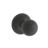 Quality image of Old English Ripon Solid Brass Reeded Mortice Knob on Concealed Fix Rose - Urban Dark Bronze | Sku. oe50rmkudb | available from Trade Door Handles.