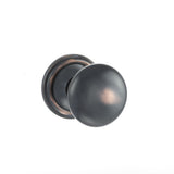 Quality image of Old English Harrogate Solid Brass Mushroom Mortice Knob on Concealed Fix Rose - Antique Copper | Sku. oe58mmkac | available from Trade Door Handles.