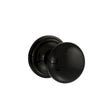 Quality image of Old English Harrogate Solid Brass Mushroom Mortice Knob on Concealed Fix Rose - Black Nickel | Sku. oe58mmkbn | available from Trade Door Handles.