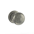 Quality image of Old English Harrogate Solid Brass Mushroom Mortice Knob on Concealed Fix Rose - Distressed Silver | Sku. oe58mmkds | available from Trade Door Handles.