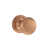 Quality image of Old English Harrogate Solid Brass Mushroom Mortice Knob on Concealed Fix Rose - Urban Satin Copper | Sku. oe58mmkusc | available from Trade Door Handles.