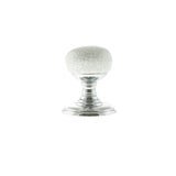 Quality image of Old English Skipton Porcelain White Crackle Door Knob on Face Fix Rose - Polished Chrome | Sku. oe59cmkwhpc | available from Trade Door Handles.