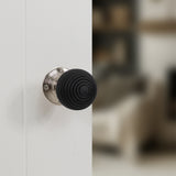 Quality image of Old English Whitby Door Knob Pack (Bathroom Set - 4" Deadbolt, 3" Fire Rated Hinges x3) - Polished Nickel | Sku. adpoe60rremkpn61 | available from Trade Door Handles.