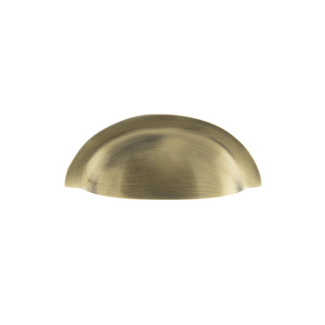 Quality image of Old English Winchester Solid Brass Cabinet Cup Pull on Concealed Fix - Antique Brass | Sku. oec1176ab | available from Trade Door Handles.