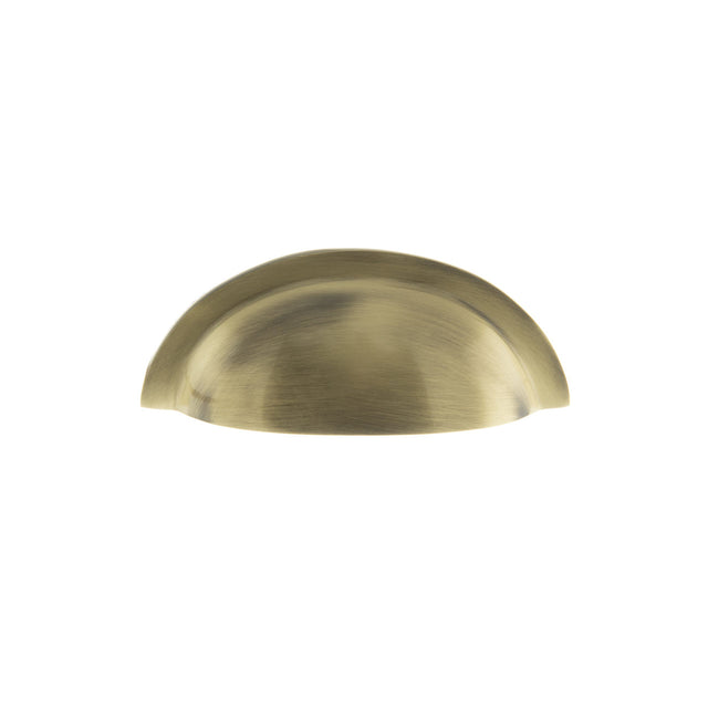 Quality image of Old English Winchester Solid Brass Cabinet Cup Pull on Concealed Fix - Antique Brass | Sku. oec1176ab | available from Trade Door Handles.