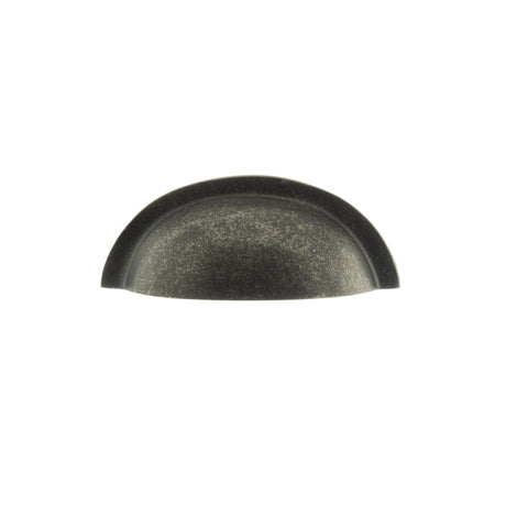 Quality image of Old English Winchester Solid Brass Cabinet Cup Pull on Concealed Fix - Distressed Silver | Sku. oec1176ds | available from Trade Door Handles.