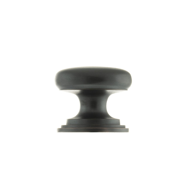 Quality image of Old English Lincoln Solid Brass Victorian Knob 32mm on Concealed Fix - Antique Copper | Sku. oec1232ac | available from Trade Door Handles.