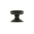 Quality image of Old English Lincoln Solid Brass Victorian Knob 32mm on Concealed Fix - Matt Black | Sku. oec1232mb | available from Trade Door Handles.