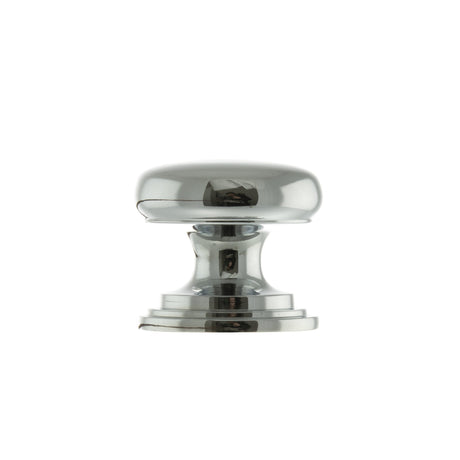 Quality image of Old English Lincoln Solid Brass Victorian Knob 32mm on Concealed Fix - Polished Chrome | Sku. oec1232pc | available from Trade Door Handles.