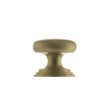 Quality image of Old English Lincoln Solid Brass Victorian Knob 32mm on Concealed Fix - Satin Brass | Sku. oec1232sb | available from Trade Door Handles.