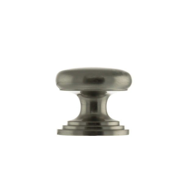 Quality image of Old English Lincoln Solid Brass Victorian Knob 32mm on Concealed Fix - Satin Nickel | Sku. oec1232sn | available from Trade Door Handles.