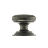 Quality image of Old English Lincoln Solid Brass Victorian Knob 38mm on Concealed Fix - Distressed Silver | Sku. oec1238ds | available from Trade Door Handles.