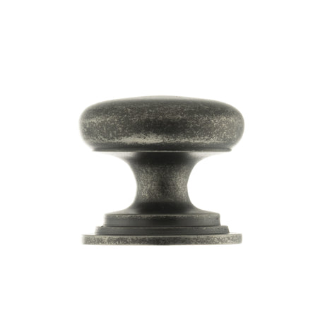 Quality image of Old English Lincoln Solid Brass Victorian Knob 38mm on Concealed Fix - Distressed Silver | Sku. oec1238ds | available from Trade Door Handles.