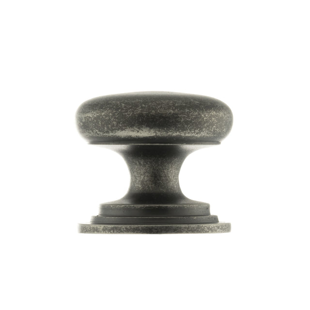 Quality image of Old English Lincoln Solid Brass Victorian Knob 38mm on Concealed Fix - Distressed Silver | Sku. oec1238ds | available from Trade Door Handles.