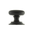 Quality image of Old English Lincoln Solid Brass Victorian Knob 38mm on Concealed Fix - Matt Black | Sku. oec1238mb | available from Trade Door Handles.