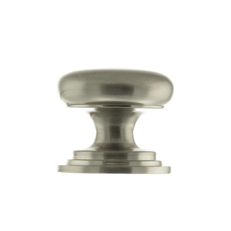 Quality image of Old English Lincoln Solid Brass Victorian Knob 38mm on Concealed Fix - Satin Nickel | Sku. oec1238sn | available from Trade Door Handles.