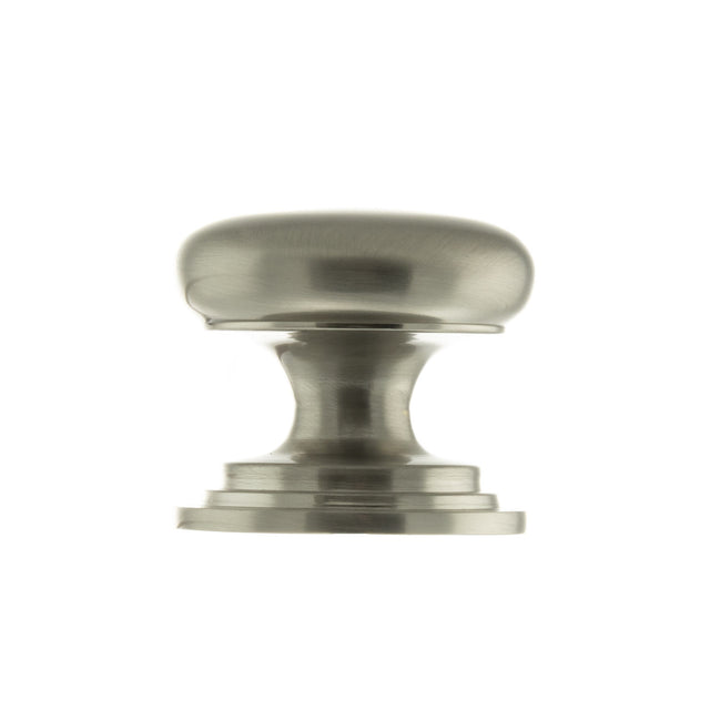 Quality image of Old English Lincoln Solid Brass Victorian Knob 38mm on Concealed Fix - Satin Nickel | Sku. oec1238sn | available from Trade Door Handles.
